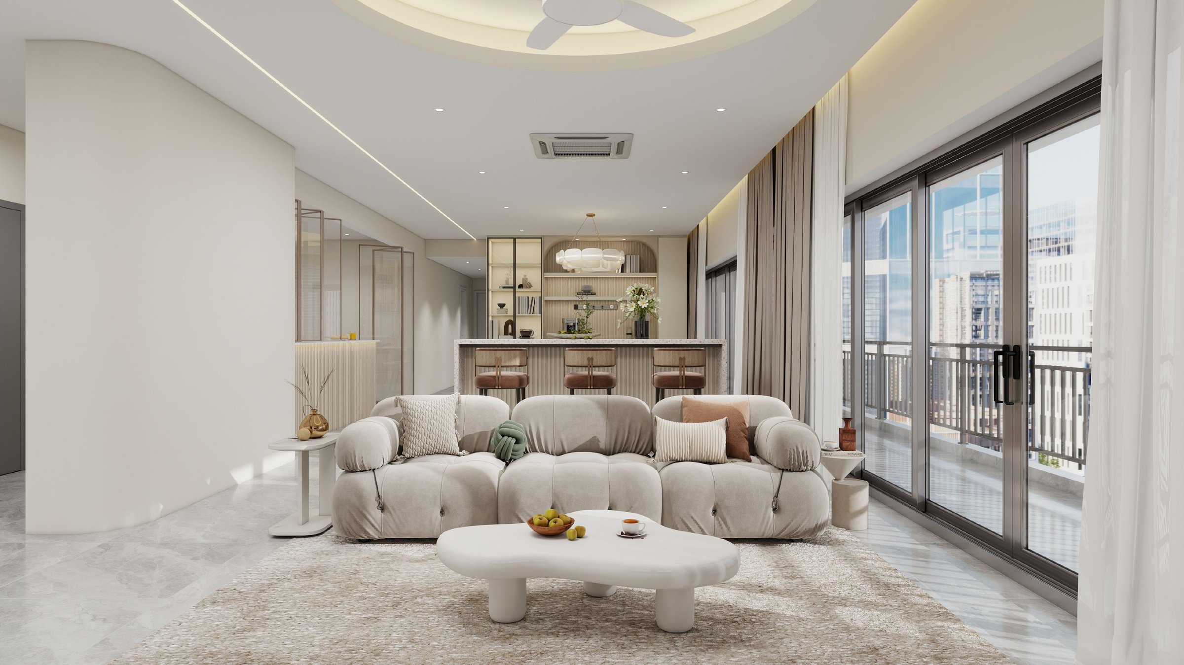 Living room interior by TSPACE
